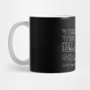 On Weekdays We Wear Black - And Weekends Too, With Day/Planet Symbols. Mug